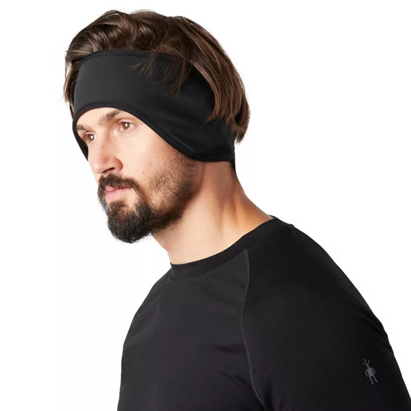 Merino Sport Fleece Wind Training Headband - Black