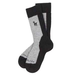 Alpaca Hiker Socks - Black & Grey