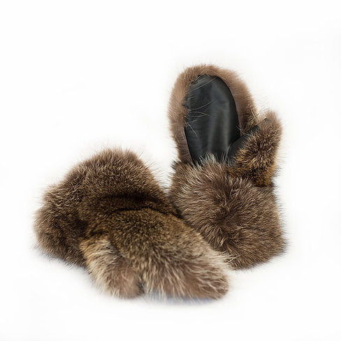 Raccoon Fur Mitts