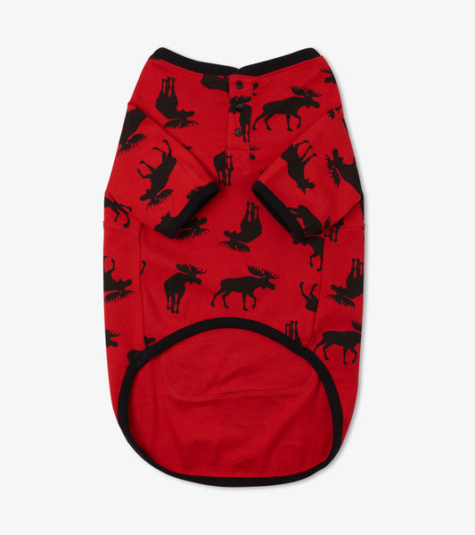 Moose On Red Dog Pyjamas