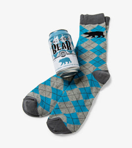 Ice Cold Bear Men's Beer Can Socks