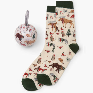 Woodland Winter Men's Socks in In Ornament